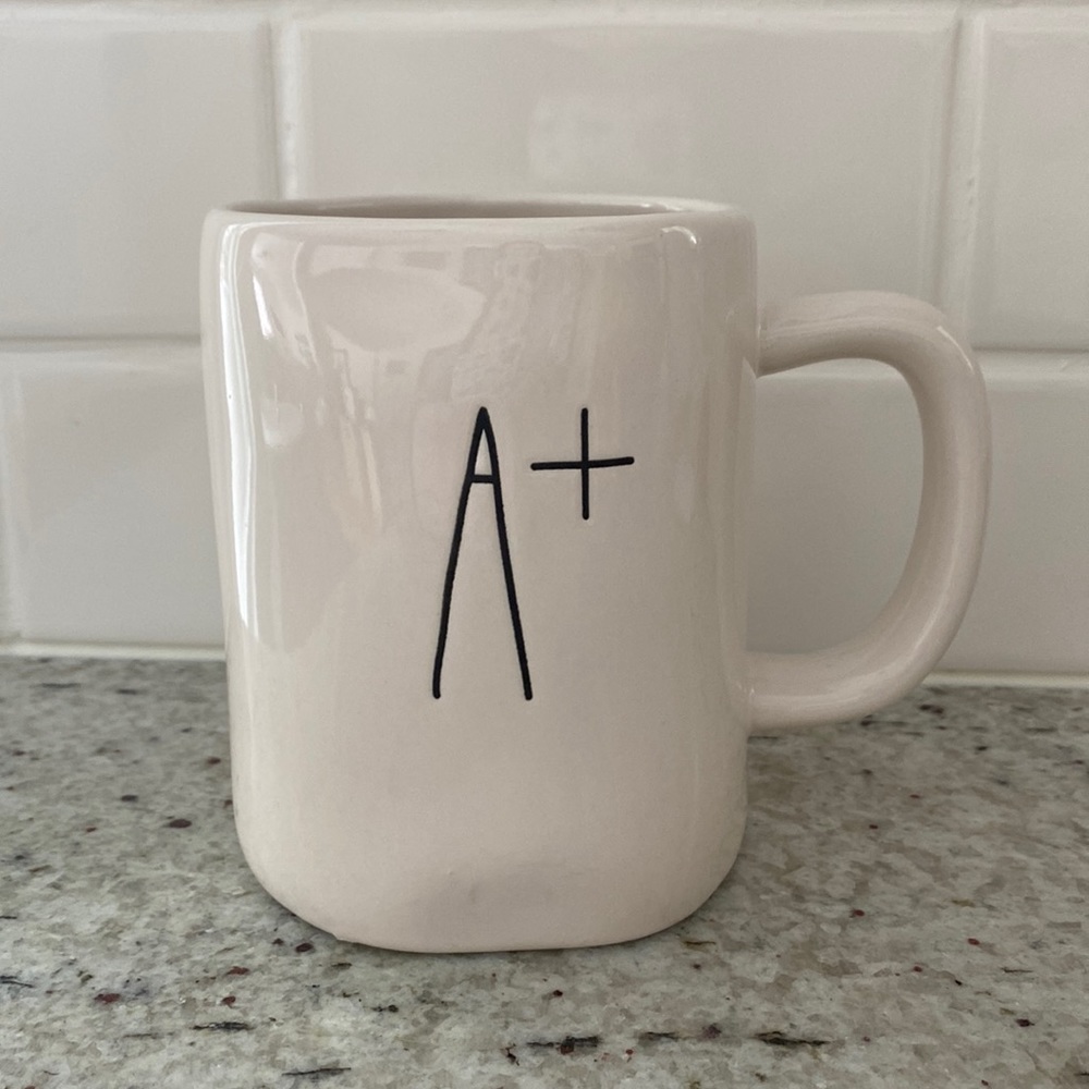 Rae Dunn A+ coffee mug